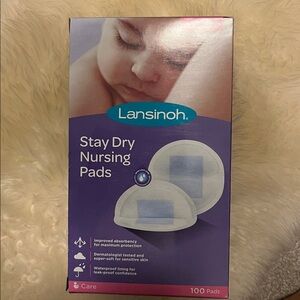 Lansinoh Stay Dry Nursing Pads, 100 pack
